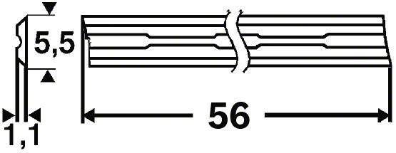 Bosch Hobelmesser, Carbide, 56 gerade, HammerArzt mm, | 40°