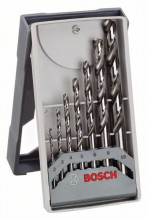Bosch 7-teiliges Metallbohrer-Set Mini-X-Line HSS-G, 135°, 2–10 mm