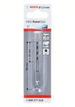 Bosch Vrták HSS PointTeQ so šesťhrannou stopkou 2,5 mm