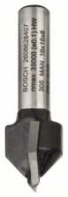 Bosch Frez do rowków typu V, 8 mm, D1 16 mm, L 16 mm, G 45 mm, 90°