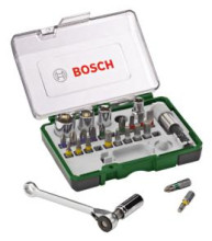 Bosch 27dílná sada šroubovacích bitů a ráčen 2607017160