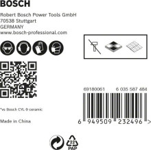 Bosch 5dílná sada vrtáků do dlažby EXPERT HEX-9 HardCeramic 4/5/6/8/10 mm