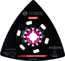 Bosch EXPERT Sanding Plate AVZ 90 RT6 Blatt für Multifunktionswerkzeuge, 90 mm