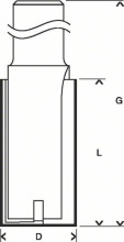 BOSCH Drážkovací fréza; 8 mm, D1 10 mm, L 31,8 mm, G 69 mm