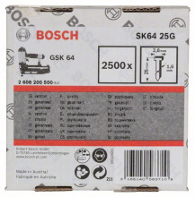 Bosch Kolíky so zápustnou hlavou 1.6/16g - pozinkované vyhotovenie