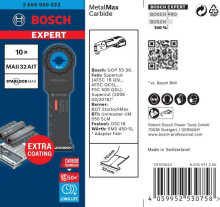 Bosch EXPERT MetalMax MAII 32 AIT Blatt für Multifunktionswerkzeuge, 70 x 32 mm, 10 Stück