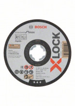 Bosch Plochý rezný kotúč Standard for Inox systému X-LOCK, 10 × 125 × 1 × 22,23 mm