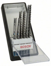 Bosch 6-teiliges Stichsägeblatt-Set Wood and Metal, Robust Line, Progressor, T-Schaft