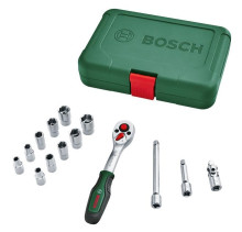 Bosch Zestaw kluczy nasadowych ¼" 14 elementów 1600A02BY0