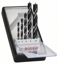 Bosch 5-teiliges Holzspiralbohrer-Set, Robust Line, 4–10 mm