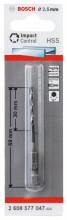 Bosch Špirálový vrták so šesťhrannou stopkou HSS 2,5 mm 2608577047