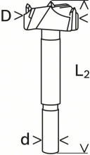 BOSCH Sukovník s tvrdokovem a předřezovými hroty - 50 x 90 mm, d 10 mm