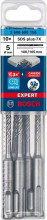 Bosch EXPERT SDS plus-7X Hammerbohrer, 5 x 100 x 165 mm, 10-tlg.