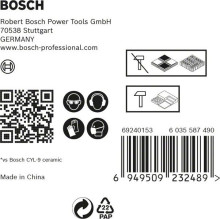 Bosch Vrtáky do dlažby EXPERT HEX-9 HardCeramic, 6 mm, 5 ks