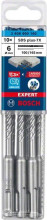 Bosch Vrtáky do kladiv EXPERT SDS plus-7X, 6 × 100 × 165 mm, 10 ks