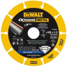 DeWALT EXTREME METAL 125 mm Diamanttrennscheibe zum Schneiden von Metall DT40252
