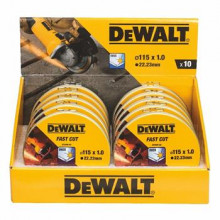 DeWALT Trennscheiben-Set für Edelstahl, 115 x 1,2 mm, 10-tlg. DT3506