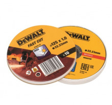 DeWALT Trennscheiben-Set für Edelstahl, flach, 125 x 22,2 x 1,0 mm, 10-tlg. DT3507