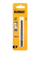 Dewalt HSS-G Długie wiertło 2 sztuki 3 mm x 100 mm DT60750