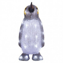 EMOS LED dekorácia – svietiaci tučniak, 35 cm, vonkajšia aj vnútorná, studená biela, časovač 1550002027