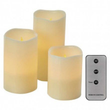 EMOS LED dekorácia – 3x vosková sviečka, 3x 3x AAA, vnútorná, vintage, ovládač 1550001006