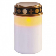 EMOS LED náhrobná sviečka, 12,5 cm, 2x C, vonkajšia aj vnútorná, vintage, časovač 1550001024