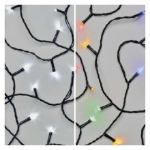 EMOS LED vianočná reťaz 2v1, 10 m, vonkajšia aj vnútorná, studená biela/multicolor, programy 1550043002