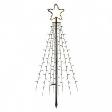 EMOS LED vianočný strom kovový, 180 cm, vonkajší aj vnútorný, teplá biela, časovač 1550000025