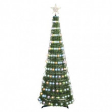 EMOS LED vianočný stromček so svetelnou reťazou a hviezdou, 1,5 m, vnút., ovládač, časovač, RGB 1550044022