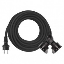 EMOS Predlžovací kábel gumový – 2 zásuvky, 15m, 3× 1,5mm2, IP44 1901021500