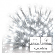 EMOS Standard LED spoj. reťaz blikajúca – cencúle, 2,5 m, vonkajšia, studená biela 1550012004