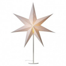 EMOS Svietnik na žiarovku E14 s papierovou hviezdou biely, 67x45 cm, vnútorný 1550005005