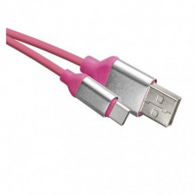 EMOS USB kábel 2.0 A/M - C/M 1m ružový 2335072504