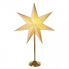 EMOS LED hviezda papierová so zlatým stojančekom, 45 cm, vnútorná 1550005014