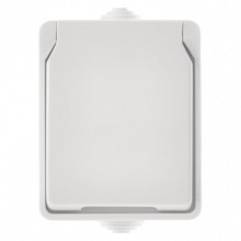 EMOS Zásuvka nástenná, biela, IP54 1950010205