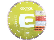EXTOL CRAFT kotouč diamantový řezný segmentový - suché řezání, O 230x22,2x2,8mm 108815