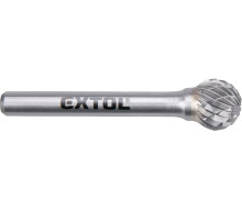 EXTOL INDUSTRIAL fréza karbidová, guľová, pr.12mm/stopka 6mm,sek stredný (double-cut) 8703735