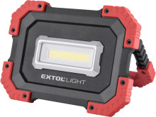 EXTOL LIGHT reflektor LED, 1000lm, USB nabíjanie s powerbankou, Li-ion 43272