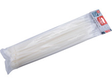 EXTOL PREMIUM pásky stahovací na kabely EXTRA, bílé, 370x7,6mm, 50ks, nylon PA66 8856228