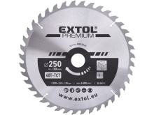 EXTOL PREMIUM kotouč pilový s SK plátky, O 250x3,0x30mm, 40T 8803241