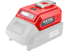 EXTOL PREMIUM nabíječka aku pro USB zařízení, se světlem, SHARE20V, bez baterie, 5V/2A 8891896