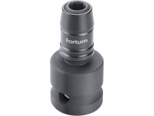 FORTUM adaptér rázový 1/2" čtyřhran na hroty 1/4", Quick-Lock, CrMoV 4790002