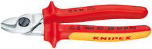 Knipex Kabelové nůžky izolované vícesložkovými návleky, certifikace VDE 165 mm