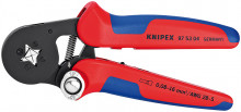 Knipex Samonastaviteľné kliešte na lisovanie káblových koncoviek brunýrované 180 mm