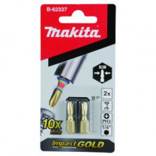 Makita Impact GOLD super slim torsní bit PH2-25mm 2pcs B-62337
