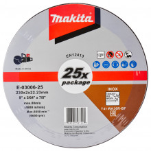 Makita Trennscheibe 230x2,0x22,23 Edelstahl 25Stk im Pack. E-03006-25
