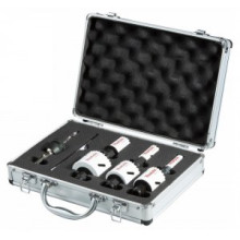 Zestaw dziurkaczy Makita BiM Ezychange 2 w aluminiowej walizce dla elektryków 16,20,25,32, 40,51 mm + wiertło HSS-G E-12310