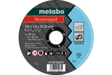 Metabo Rezný kotúč NOVORAPID 125 X 1,6 X 22,23 INOX, TF 41 616316000