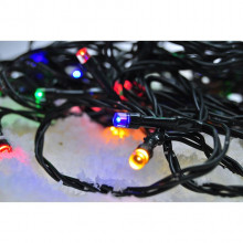 Solight Solight LED venkovní vánoční řetěz, 100 LED, 10m, přívod 3m, 8 funkcí, časovač, IP44, vícebarevný