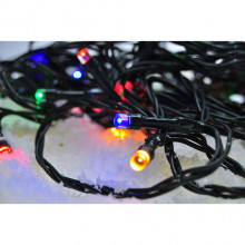 Solight LED vianočná reťaz, 300 LED, 30m, prívod 5m, 8 funkcií, časovač, IP44, viacfarebný